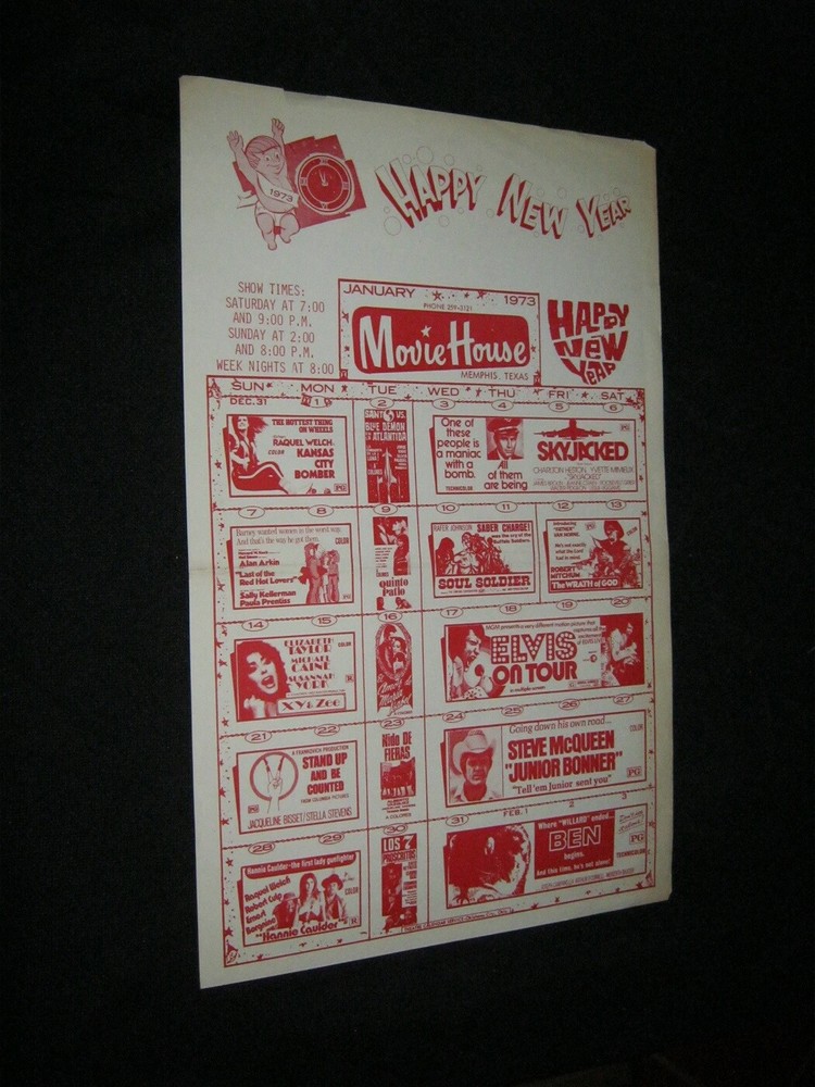 Original Memphis Texas STEVE McQUEEN Ben ELVIS Skyjacked RAQUEL WELCH Liz Taylor