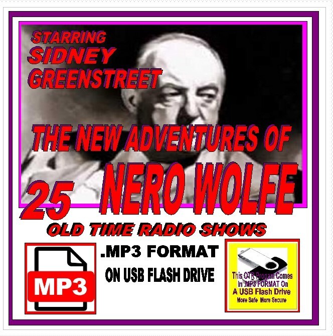 NEW ADVS OF NERO WOLFE 25 Unique Old Time Radio Shows OTR MP3 On USB Flash Drive