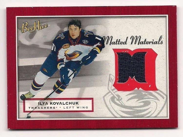 Ilya Kovalchuk 05-06 Upper Deck Bee Hive Matted Materials Game Worn Jersey Card