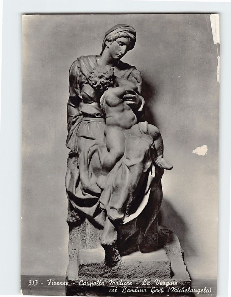 Postcard La Vergine col Bambino Gesù, Capelle Medicee, Florence, Italy