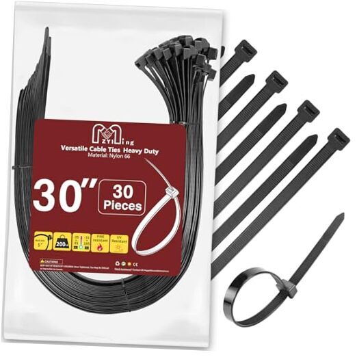 Zip Ties Heavy Duty 200 lb 30 Inch, Extra Long Cable Ties 30