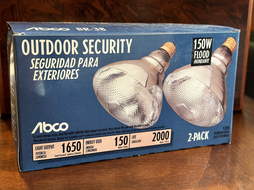 ABCO / Outdoor Security / 150 Watt BR38 Flood Lights - 1 Pack/2 Bulbs-image