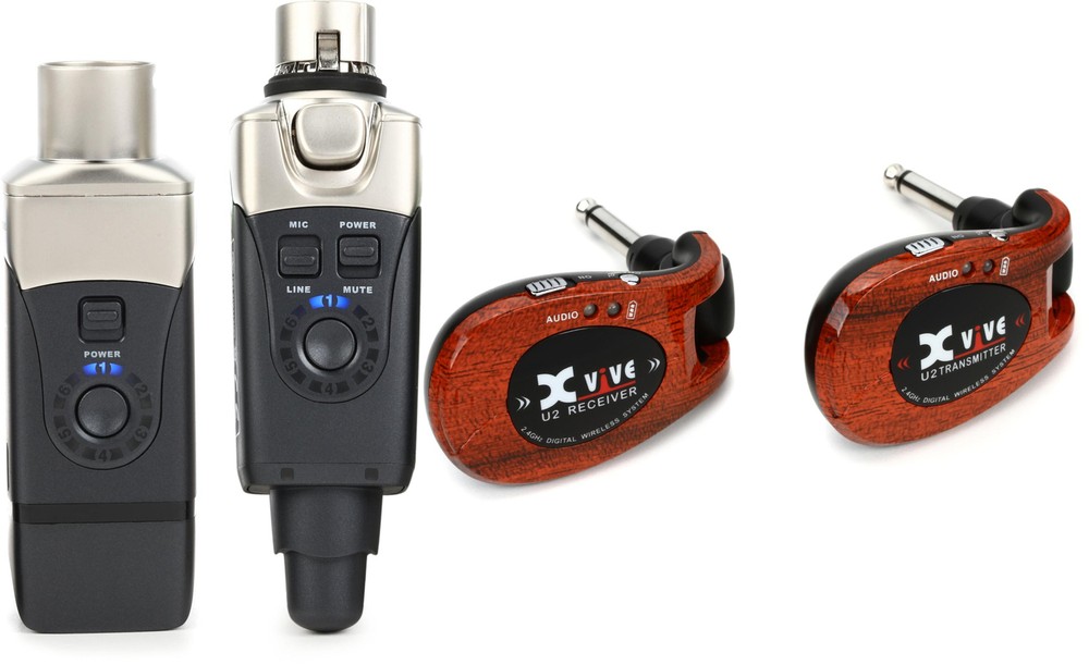 Xvive U3 XLR Plug-on Wireless System + Xvive U2Wood Value Bundle