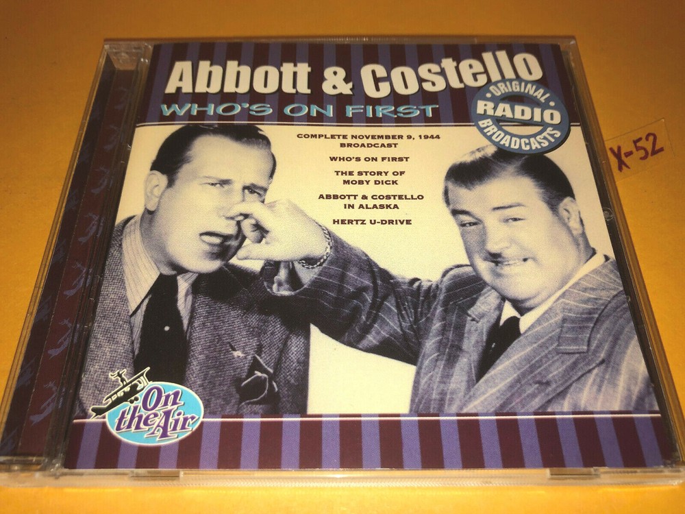 Abbott & Costello CD Whos On First (original 1944 RADIO broadcast) moby dick-image