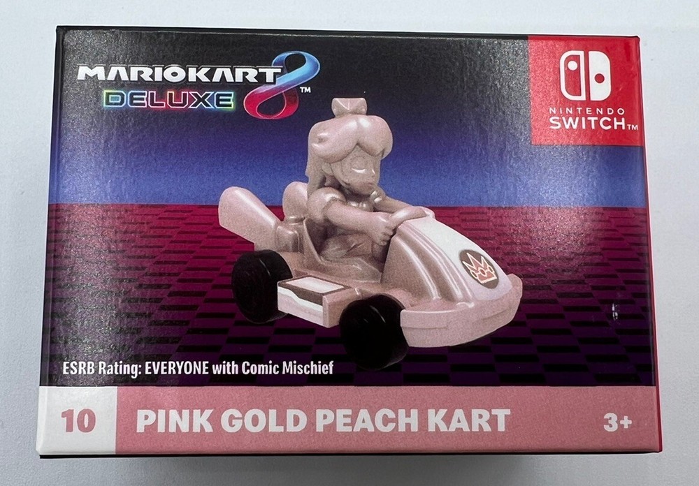 McDonald’s 2024 Nintendo Switch Mario Kart 8 Deluxe Princess Peach Pink Gold Toy
