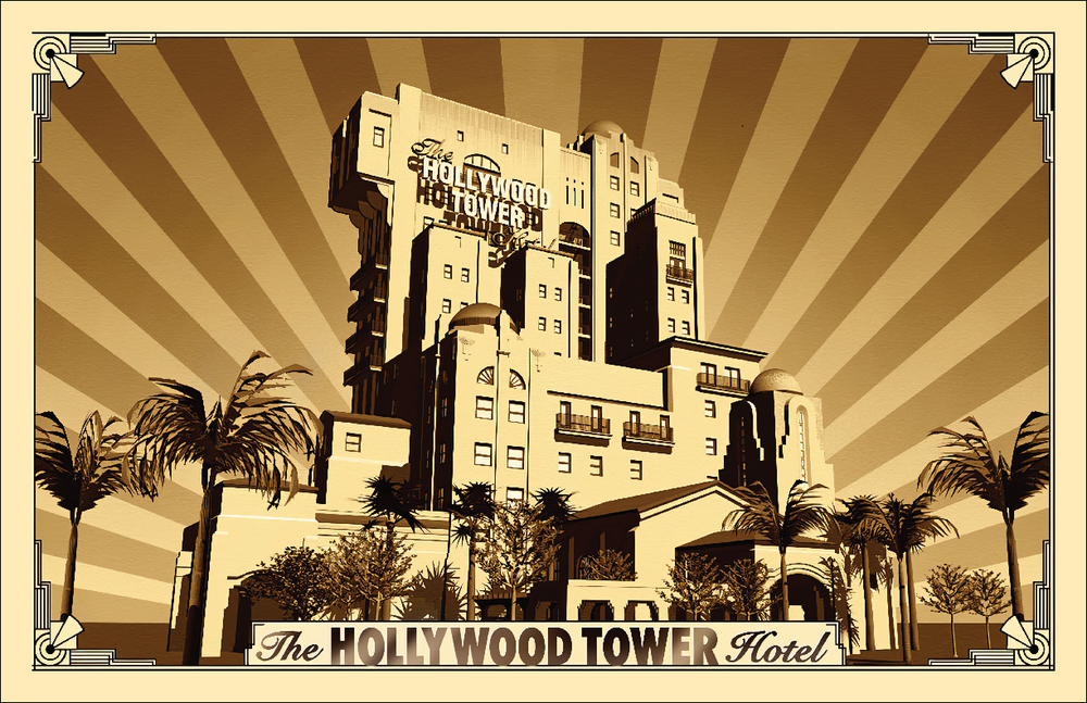 Hollywood Tower of Terror Disney 13x19 Satin Finish Poster Print