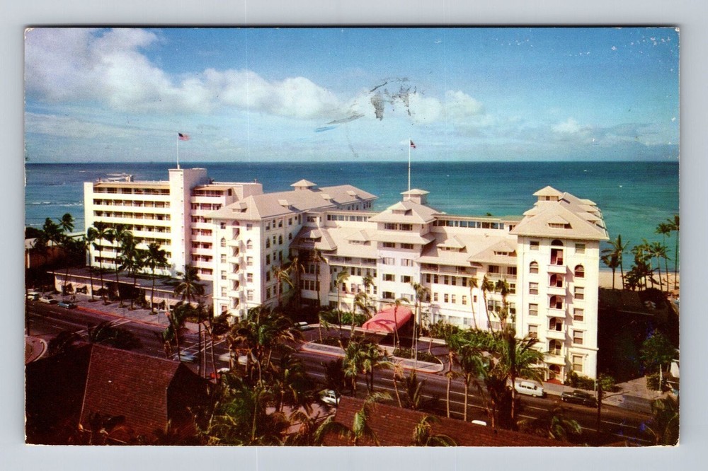 Waikiki HI-Hawaii, Moana and Surf Rider Hotels, Antique Vintage Postcard