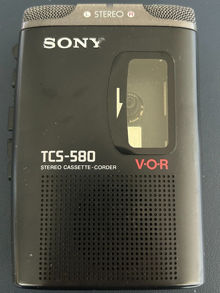 Sony TCS-580 Stereo Cassette Recorder VOR Black Tested #036