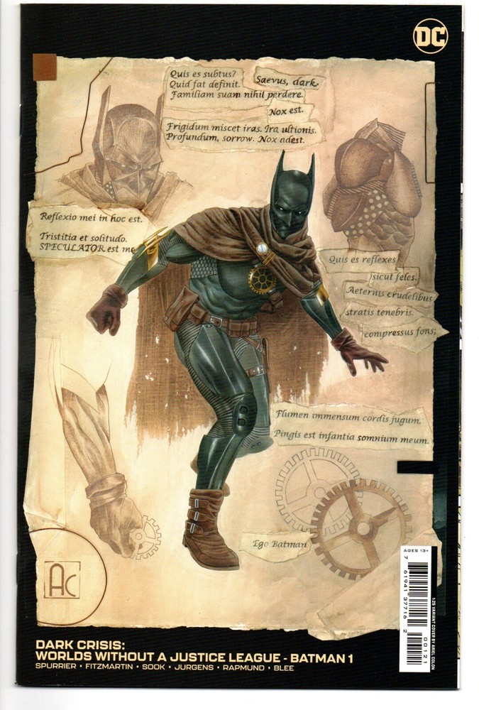 Dark Crisis Worlds Without A Justice League Batman #1 1:25 Ariel Colon Incentive-image