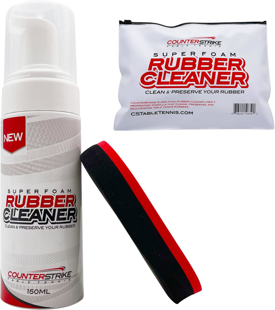 Counterstrike Super Foam Paddle Rubber Cleaning Kit | Includes: Foam Cleaner, 2