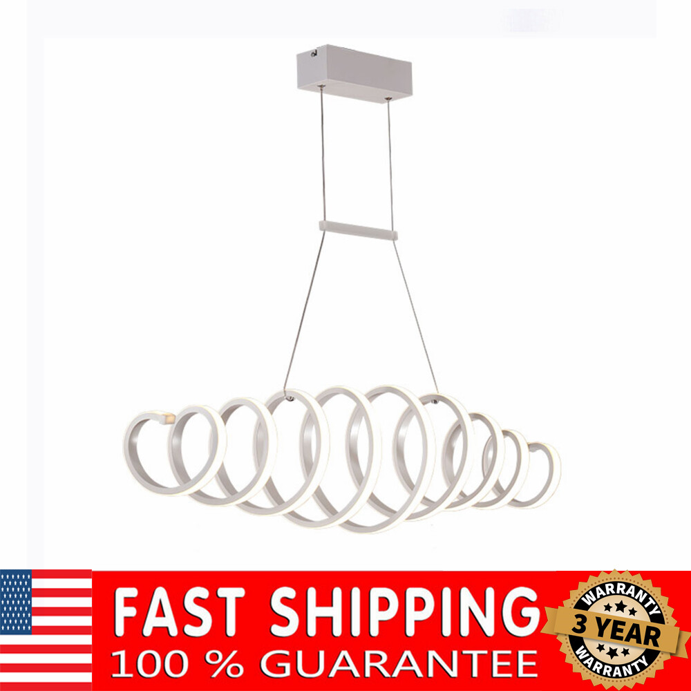 LED Acrylic Chandelier Lighting Ceiling Hanging Lamp Pendant Light Fixture Curve