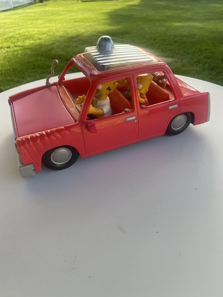 THE SIMPSONS TALKING CAR, HOMER, MARGE, KIDS, DOG, PLAYMATES TOYS, 2001, ‘WORKS’