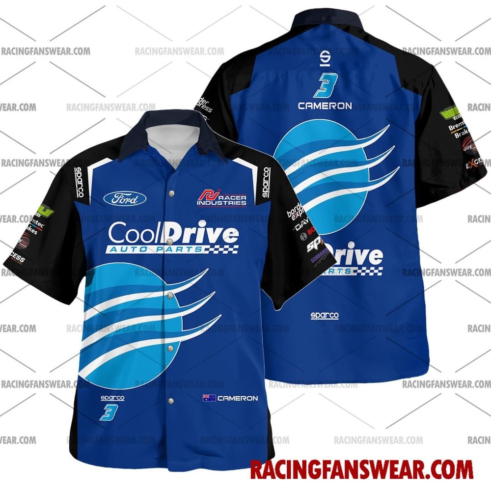 Aaron Cameron 2025 Supercars Racing Hawaiian Polo Shirt-image