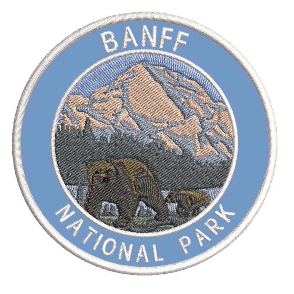Banff National Park Patch Embroidered Iron-On Applique Travel Souvenir gift
