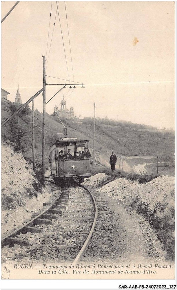 Rouen Tram Model CAR-AABP8-76-0637 Bonsecours to Mesnil-Esnar Route  
