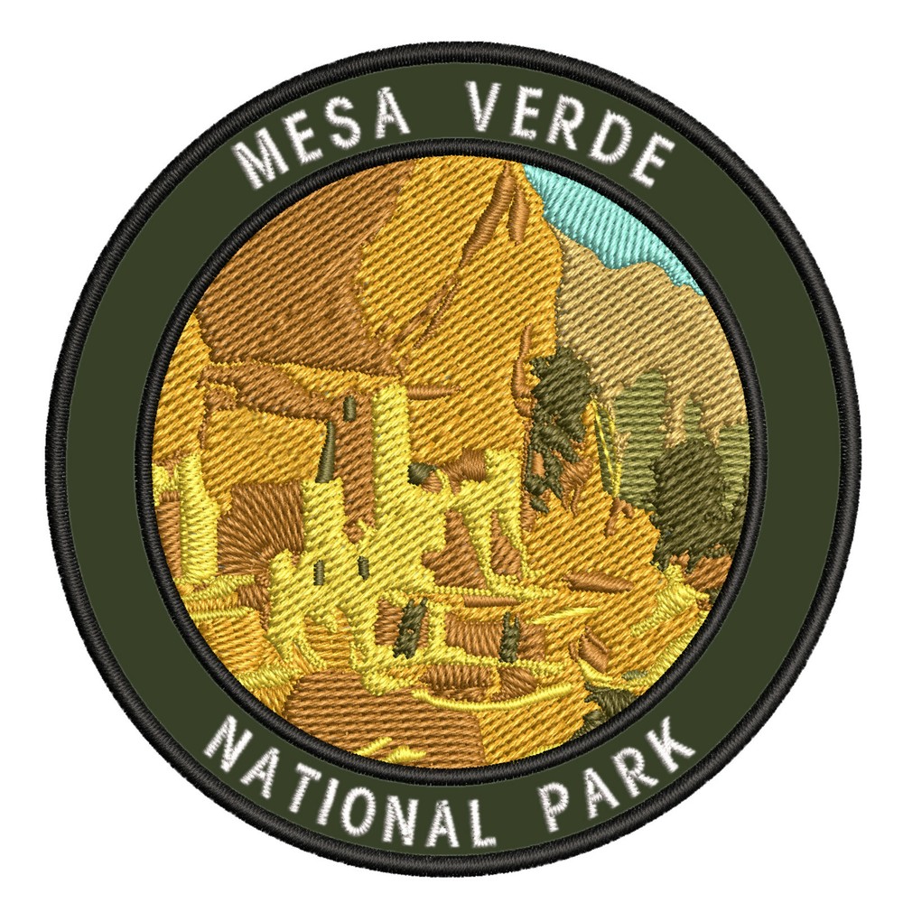 Mesa Verde National Park Patch Embroidered Iron-On Applique Travel Souvenir