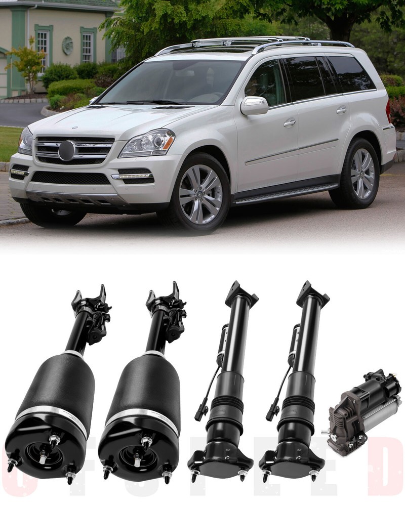 5* Front Rear Air Suspension Shocks & Compressor For Mercedes-Benz GL/M-Class