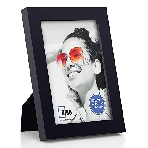 Picture Frames Made of Solid Wood High Definition Glass for Table 5x7 Black