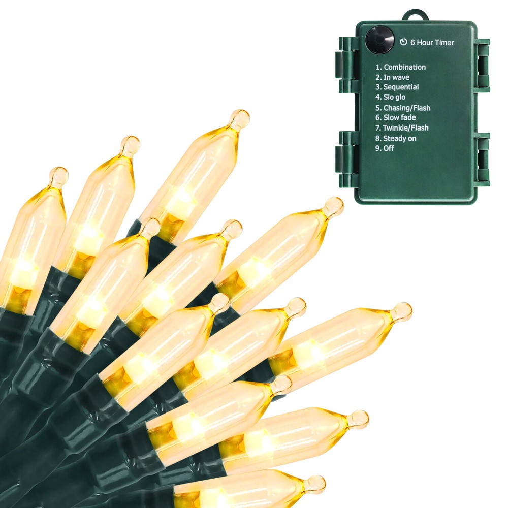 50 LED Batter Operated Christmas Lights Twinkle Christmas Tree Lights Warm White