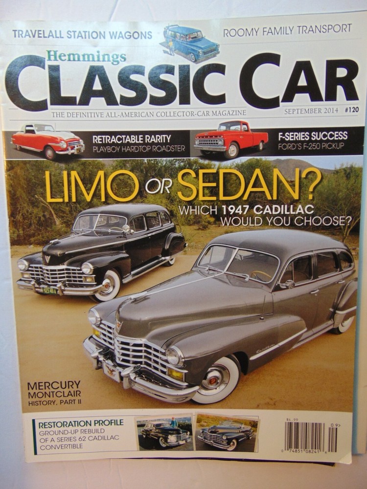 Hemmings CLASSIC CAR MAGAZINE September 2014 Cadillac 47'
