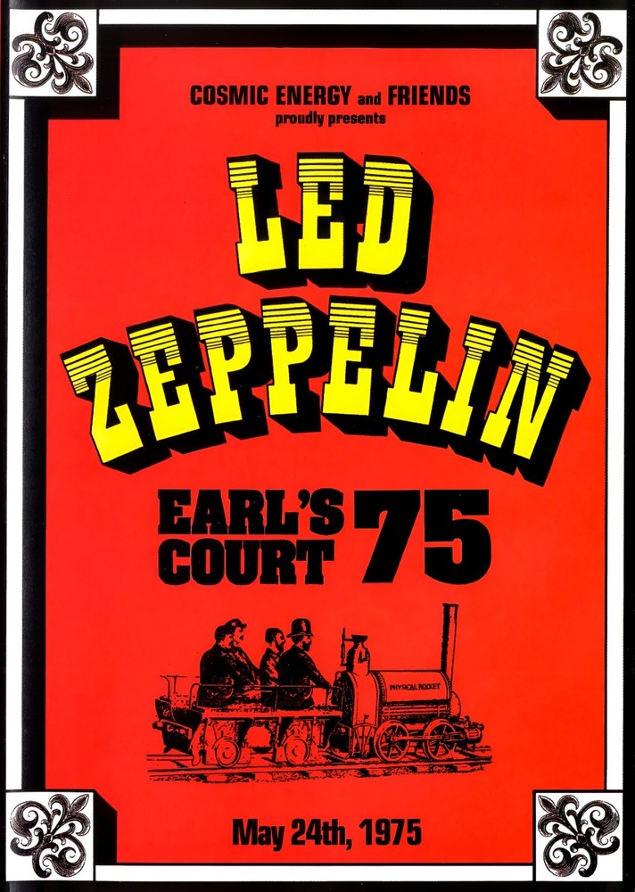 Led Zeppelin Earls Court 1975 Retro Vintage Concert Poster Wall Art 13