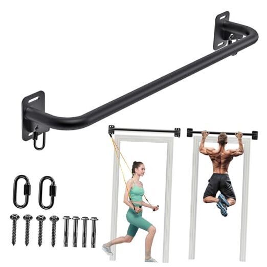 Pull Up Bar Wall Mount 500 LBS Capacity Doorway Chin Up Bar Steel Joist Mount