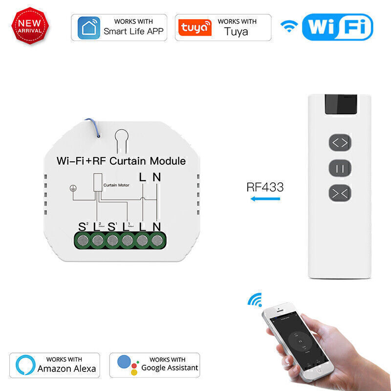 Wireless APP Smart Home Curtain Remote Control Module for Alexa Google Home