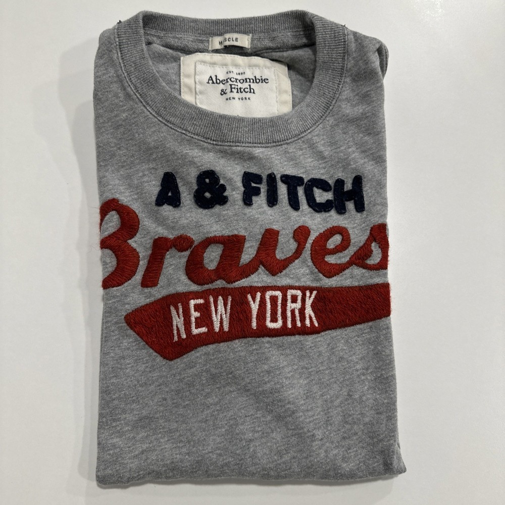 VINTAGE ABERCROMBIE & FITCH MUSCLE T-SHIRT Y2K MENS LARGE-image