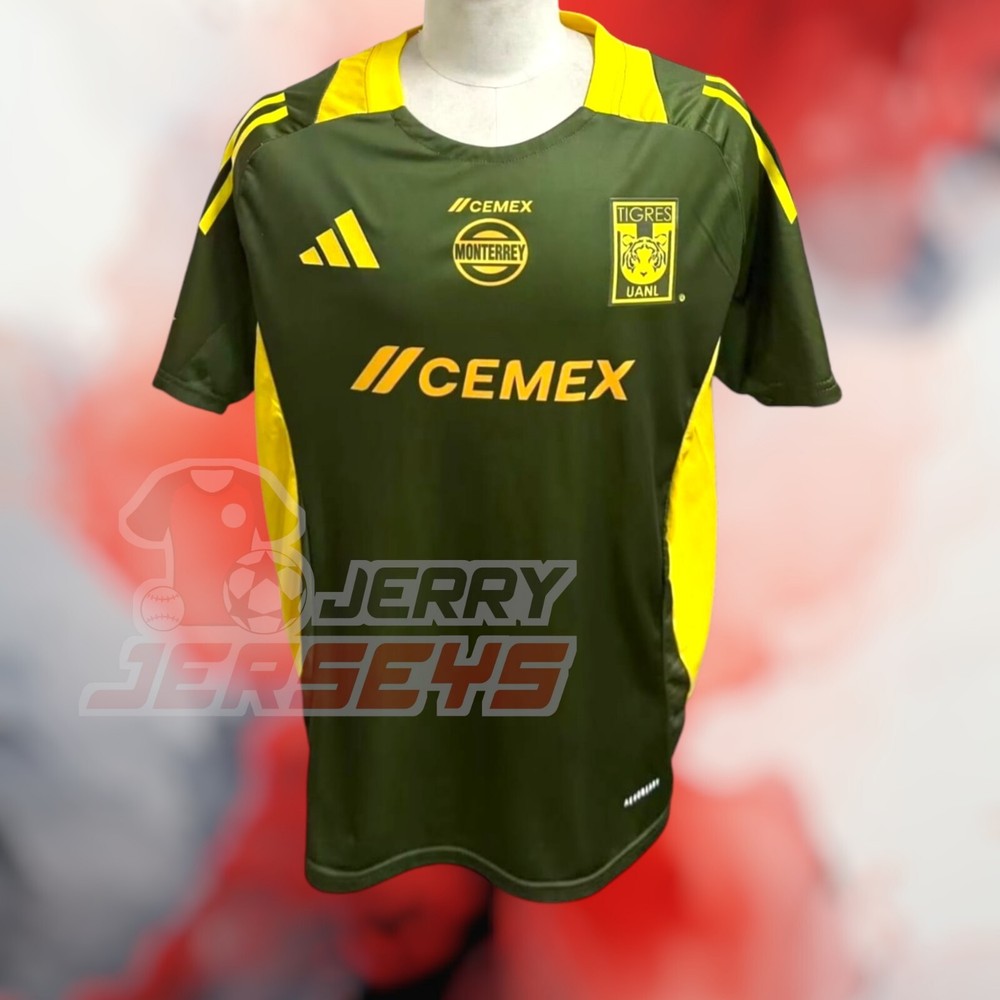 TIGRES UANL OLIVE GREEN TRAINING MEN JERSEY 24/25