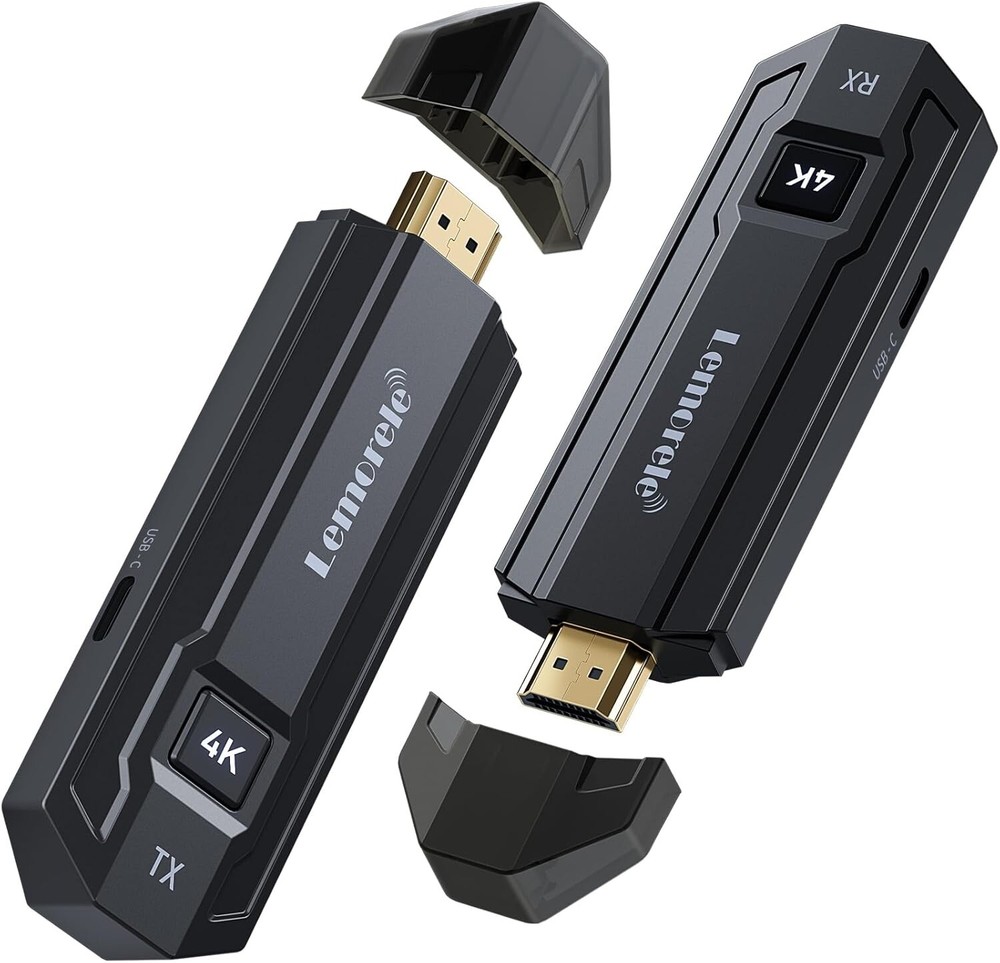 Lemorele Wireless HDMI Transmitter & Receiver Extender, Plug & Play, 165FT Range