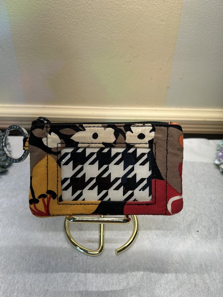 Vera Bradley Mini Zip ID Case with Key Ring in Multicolor