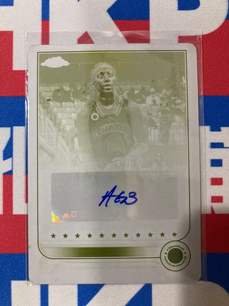 Aaliyah Gayles 2022 Topps Chrome McDonalds All American Printing Plate Auto 1/1-image