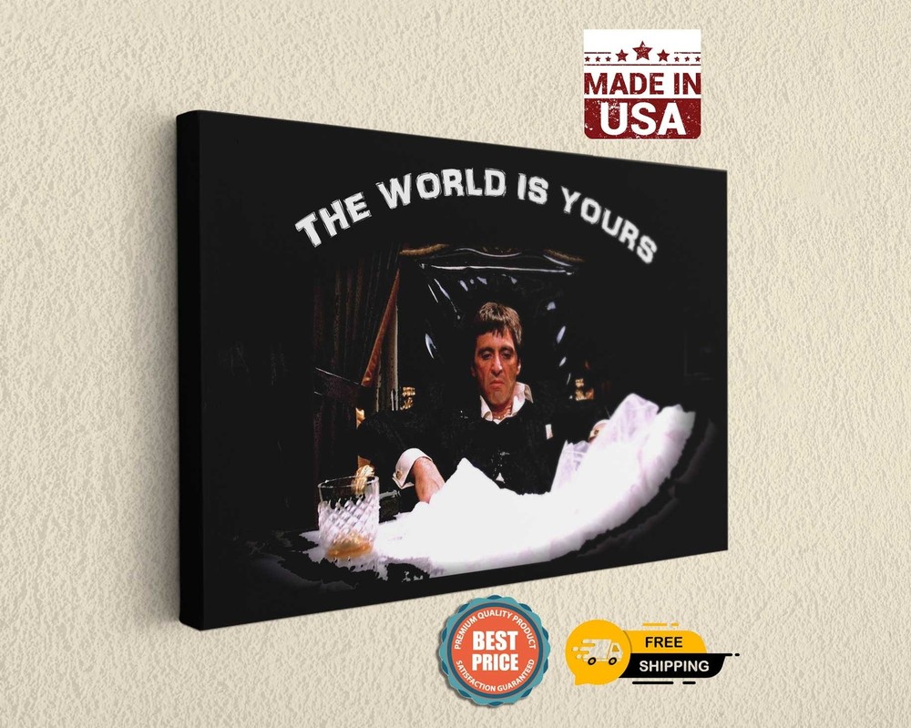 Scarface Tony Montana, Al Pacino in the World of White Dreams, Movie Canvas Art