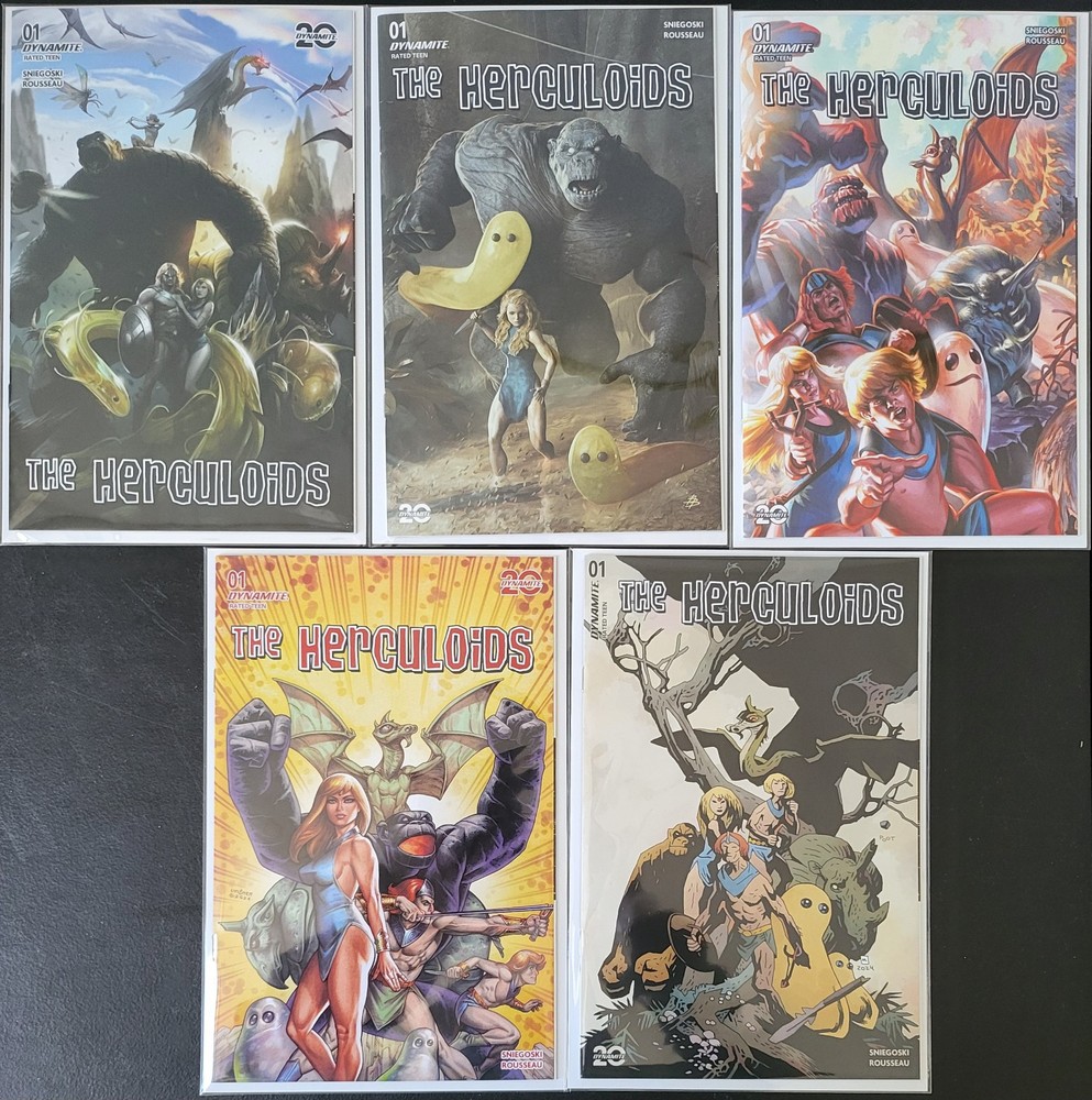 Herculoids #1, Lot of 5 Standard Covers, NM/Better