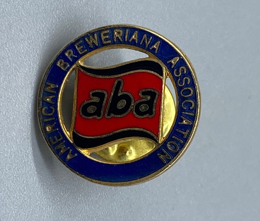 ABA American Breweriana Association Red/Blue/Gold Metal Lapel / Hat / Tie Pin-image