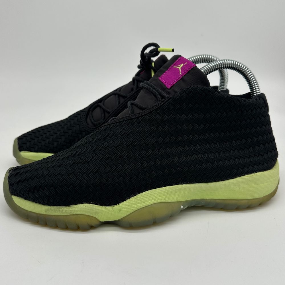 Nike Air Jordan Shoes Kids 5.5 Future GG Black Lime Green Sneaker Low Top Youth