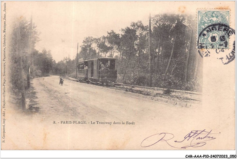 Paris Place Tram In The Forest Car Model AAAP10-62-0713-image
