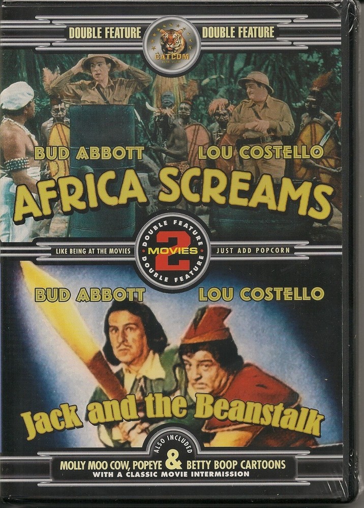 Abbott & Costello Double Feature: Africa Screams & Jack and the Beanstalk – Brand New Sealed DVD-image