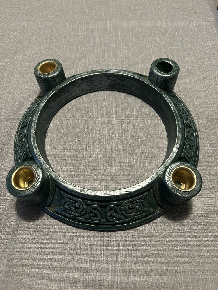 Vintage Abbey press advent wreath Celtic Green. 11.5 “-image