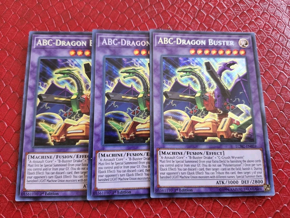 ABC-Dragon Buster LCKC-EN059 1st Edition Playset x3 Legendary Kaiba Collection  -image