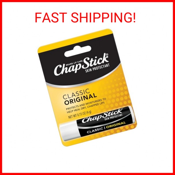 ChapStick Classic Original Lip Balm for Dry Cracked Lips Moisturizing Care