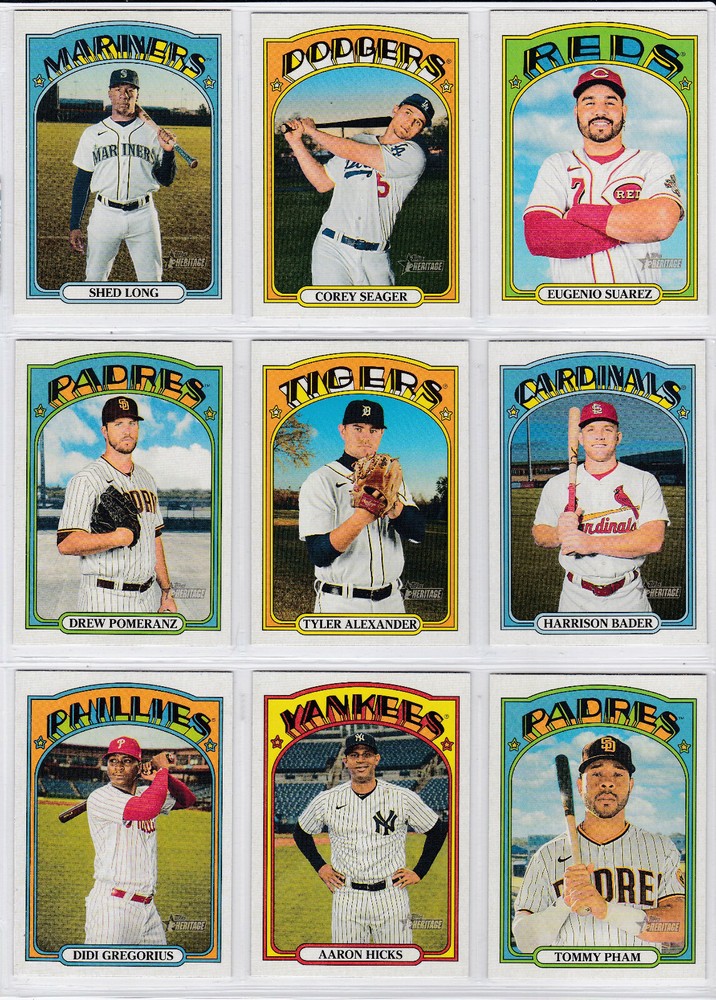 2021 TOPPS HERITAGE SP UPICK CIVALE GAUSMAN PHAM BURNES GREINKE FRANCE OLSON