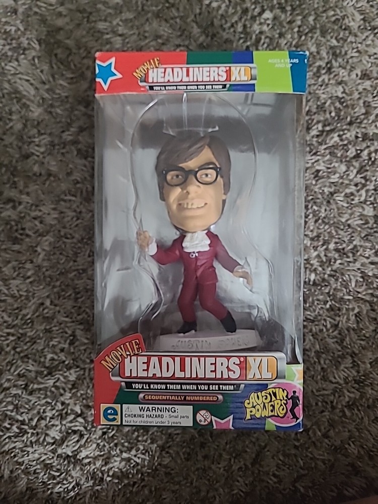 Movie Headliners XL Austin Powers 6 inch Bobble Action Figure New in Box