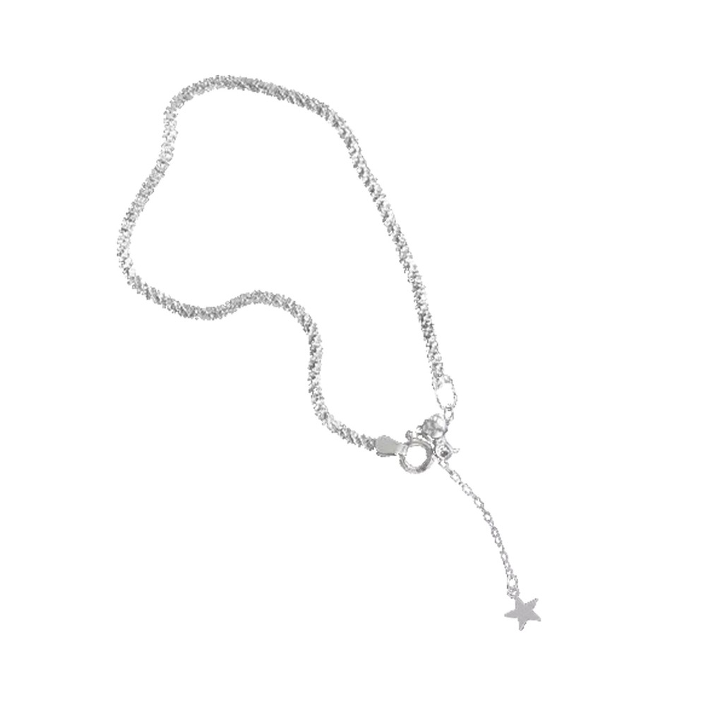 Sterling Anklet Jewelry Simple Foot Chain Ankle Chain Leg Bracelet Decoration h