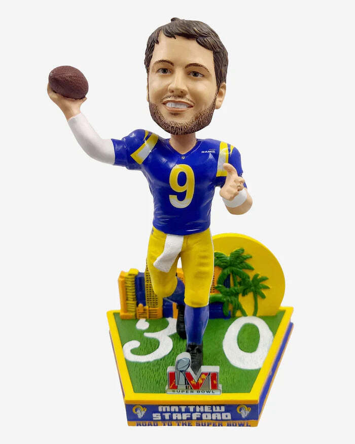 Matthew Stafford LA Rams Super Bowl LVI Bobblehead NFL Football
