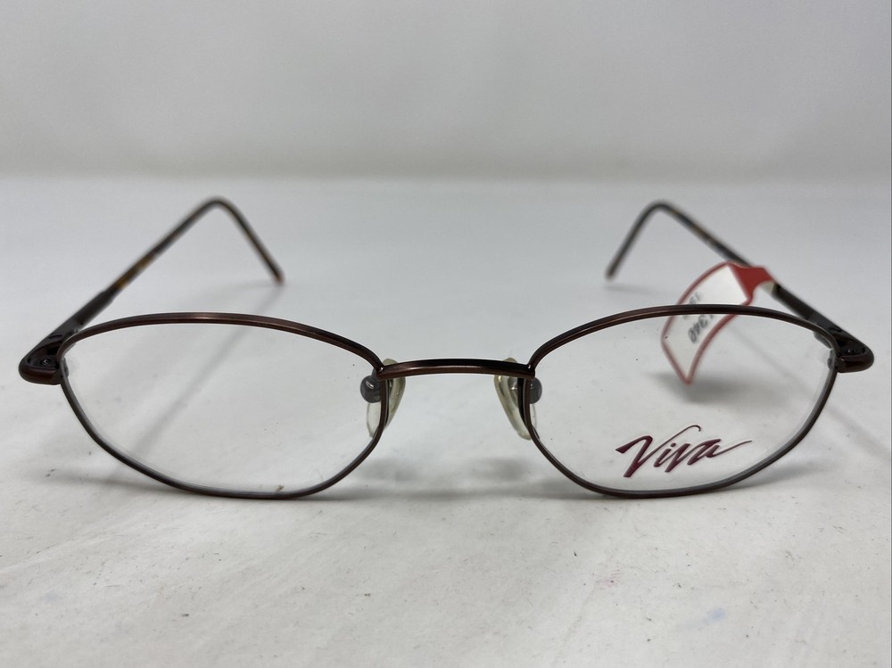 Viva 105 ABR 47-20-135 Antique Brown Metal Full Rim Eyeglasses Frame D867-image