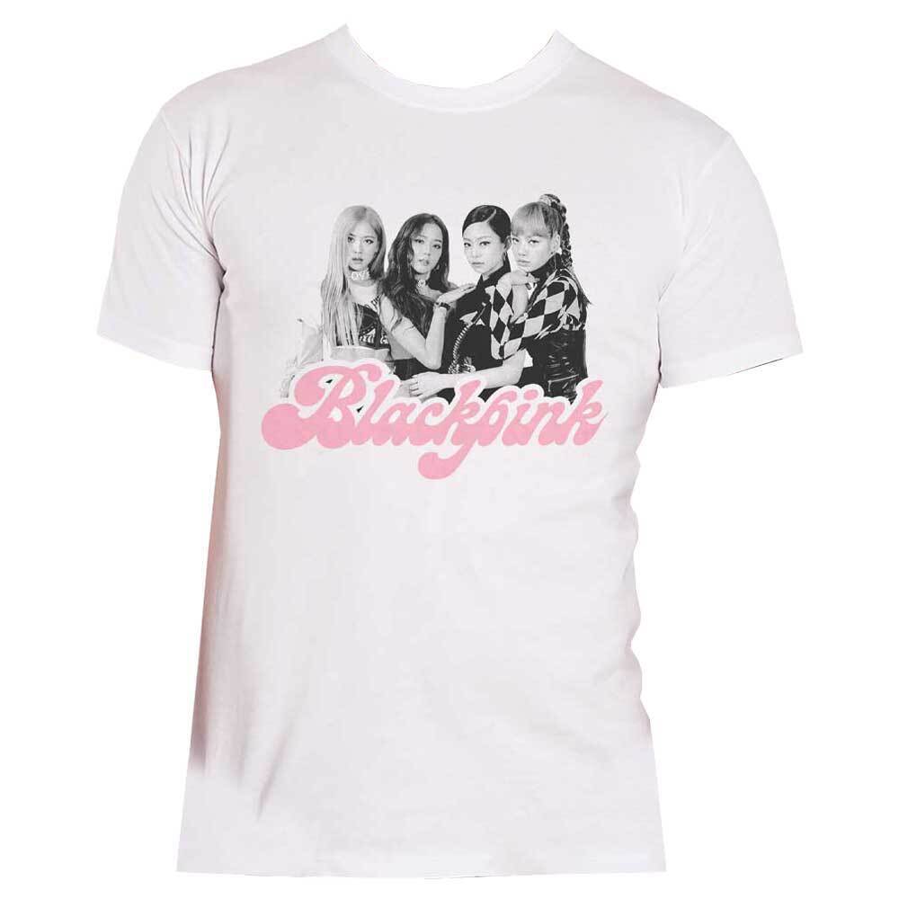 BlackPink Official Unisex White Band Logo Photo T-Shirt New Merchandise
