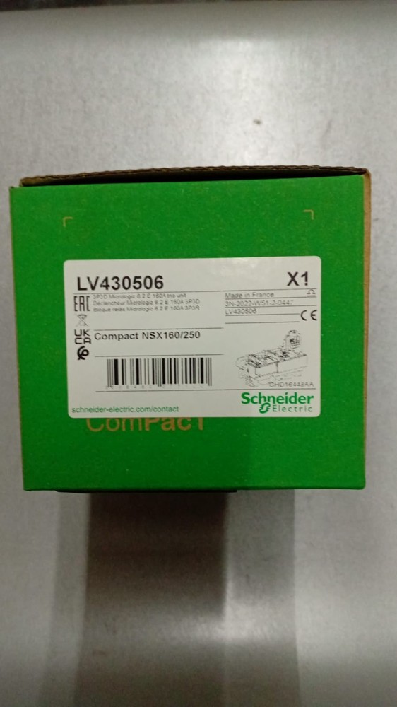 Schneider LV430506 3P3D MICROLOGIC 6.2 E 160A TRIP UNIT - Made in France