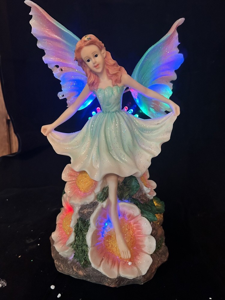 Vintage Angel W Moving Wings Statue Fully Functional