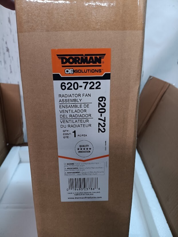 Dorman Products 620-722 A/C Condenser and Evaporator A/C Condenser Fan Assembly